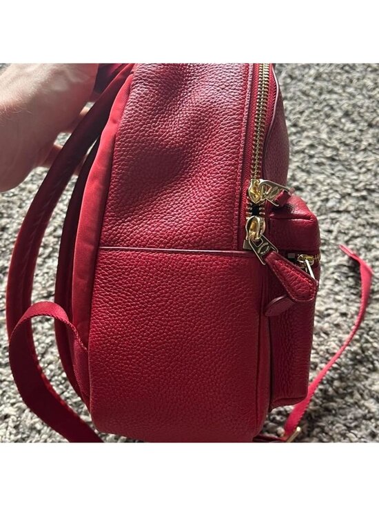 Red Coach Leather Mini Backpack Coquette Back to School Luxury Minimalist Cutesy main image 5